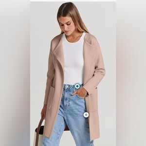 EUC Women’s Heavy long open front cardigan jacket